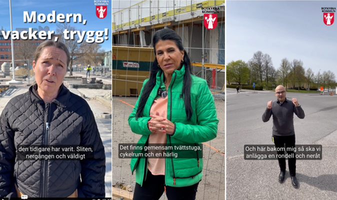 bildcollage som visar filmklipp från tre olika filmer